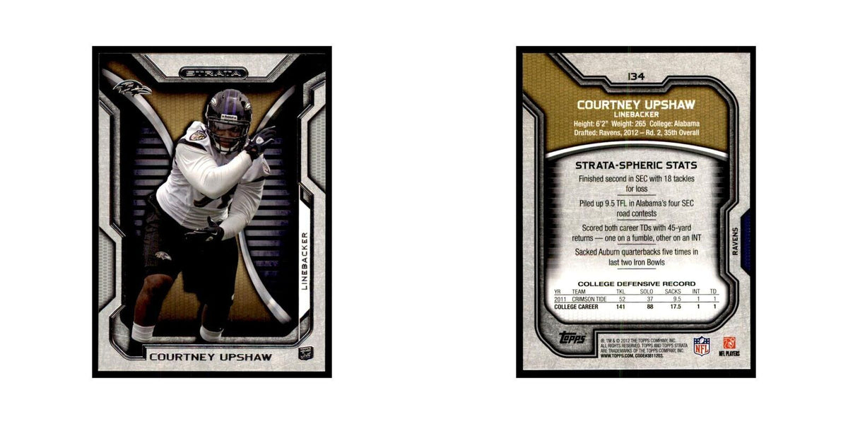 2012 Topps Strata Courtney Upshaw RC Football Cards #134