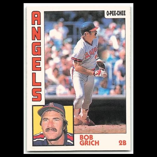 Bob Grich #315 1984 O-Pee-Chee California Angels Baseball Card MLB NM