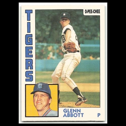 Glenn Abbott #356 1984 O-Pee-Chee Detroit Tigers Baseball Card MLB NM