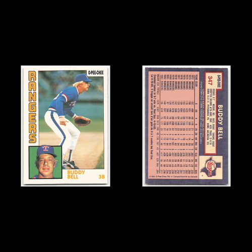 Buddy Bell #347 1984 O-Pee-Chee Texas Rangers Baseball Card MLB NM