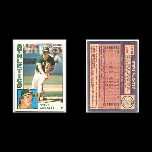 Steve McCatty #369 1984 O-Pee-Chee Oakland Athletics Baseball Card MLB NM