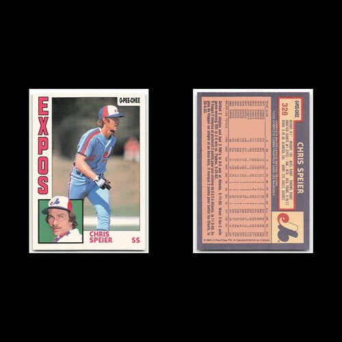 Chris Speier #328 1984 O-Pee-Chee Montreal Expos Baseball Card MLB NM