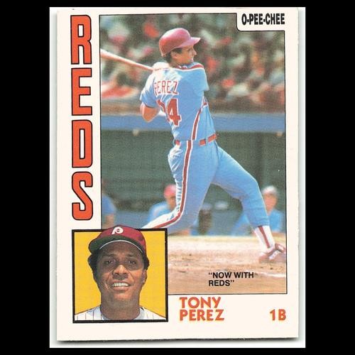 Tony Perez #385 1984 O-Pee-Chee Cincinnati Reds Baseball Card MLB NM