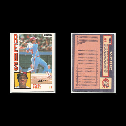 Tony Perez #385 1984 O-Pee-Chee Cincinnati Reds Baseball Card MLB NM