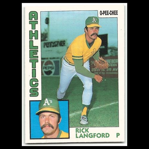 Rick Langford #304 1984 O-Pee-Chee Oakland Athletics Baseball Card MLB NM