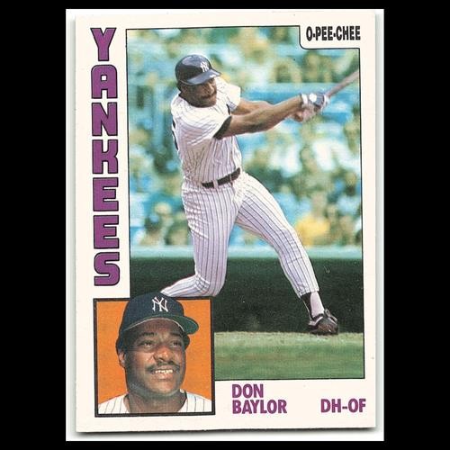 Don Baylor #335 1984 O-Pee-Chee New York Yankees Baseball Card MLB NM