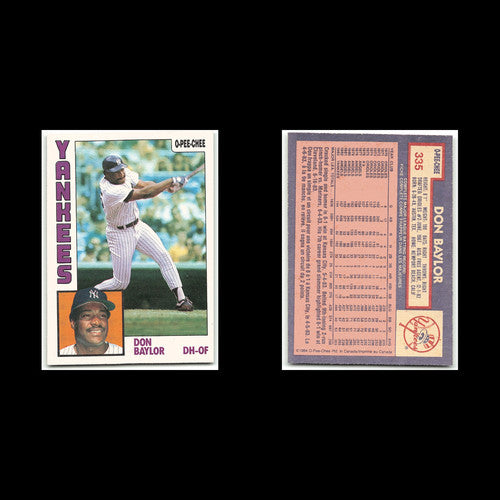 Don Baylor #335 1984 O-Pee-Chee New York Yankees Baseball Card MLB NM