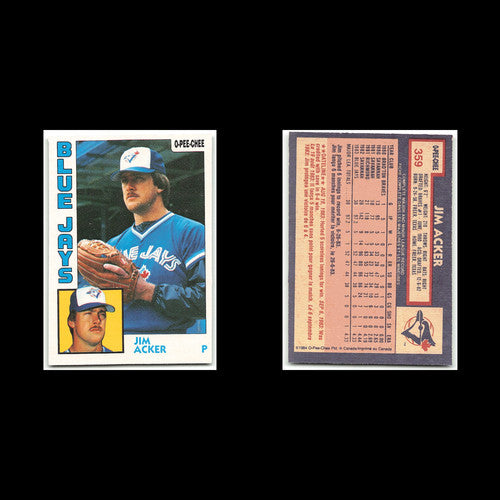 Jim Acker #359 1984 O-Pee-Chee Toronto Blue Jays Baseball Card MLB NM