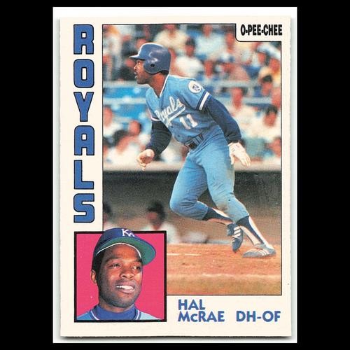 Hal McRae #340 1984 O-Pee-Chee Kansas City Royals Baseball Card MLB NM