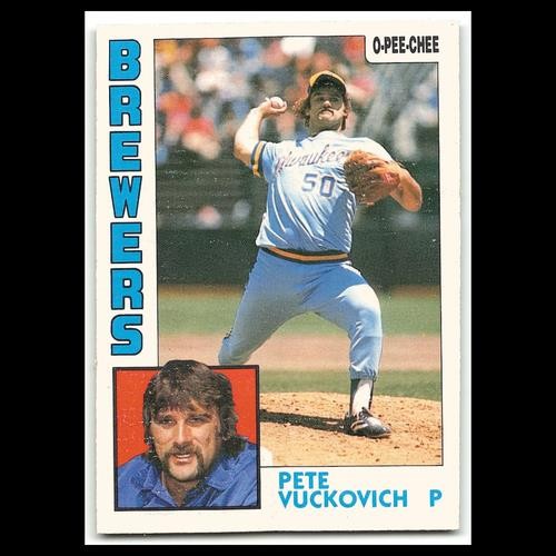 Pete Vuckovich #313 1984 O-Pee-Chee Milwaukee Brewers Baseball Card MLB NM