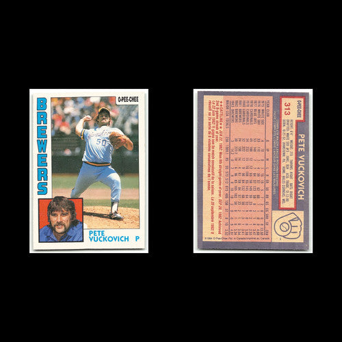 Pete Vuckovich #313 1984 O-Pee-Chee Milwaukee Brewers Baseball Card MLB NM