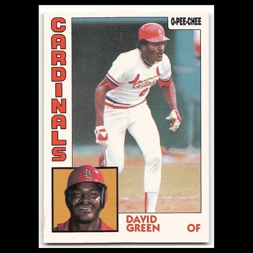 David Green #362 1984 O-Pee-Chee St. Louis Cardinals Baseball Card MLB NM