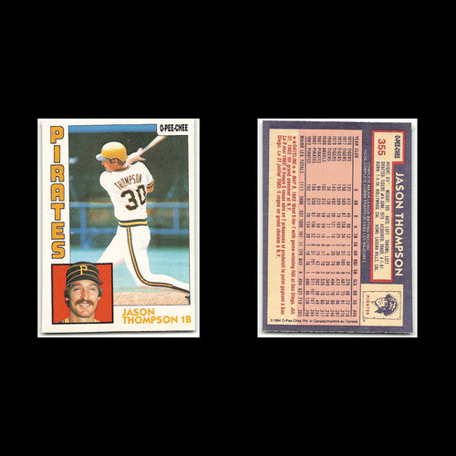 Jason Thompson #355 1984 O-Pee-Chee Pittsburgh Pirates Baseball Card MLB NM