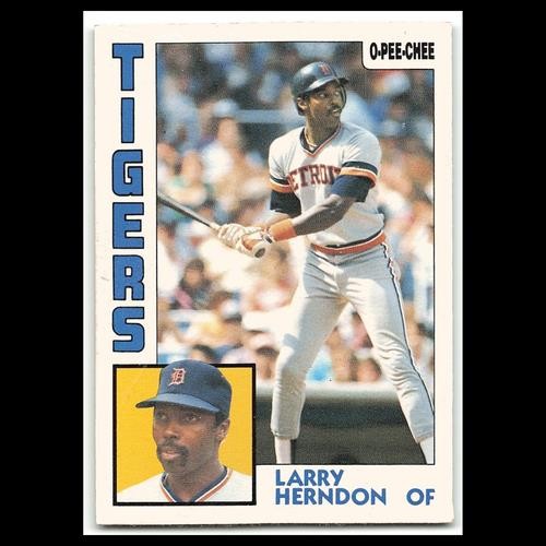 Larry Herndon #333 1984 O-Pee-Chee Detroit Tigers Baseball Card MLB NM
