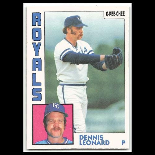 Dennis Leonard #375 1984 O-Pee-Chee Kansas City Royals Baseball Card MLB NM