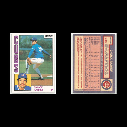 Chuck Rainey #334 1984 O-Pee-Chee Chicago Cubs Baseball Card MLB NM