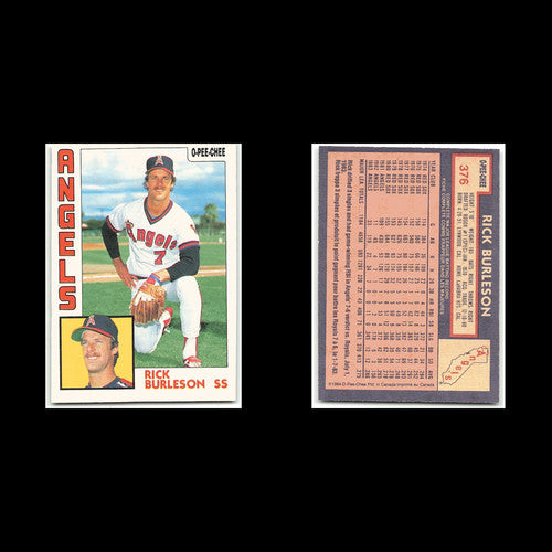 Rick Burleson #376 1984 O-Pee-Chee California Angels Baseball Card MLB NM
