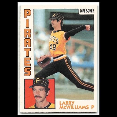 Larry McWilliams #341 1984 O-Pee-Chee Pittsburgh Pirates Baseball Card MLB NM