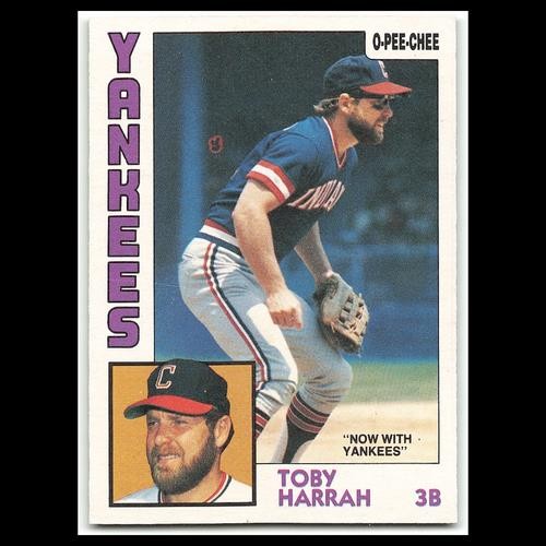 Toby Harrah #348 1984 O-Pee-Chee New York Yankees Baseball Card MLB NM