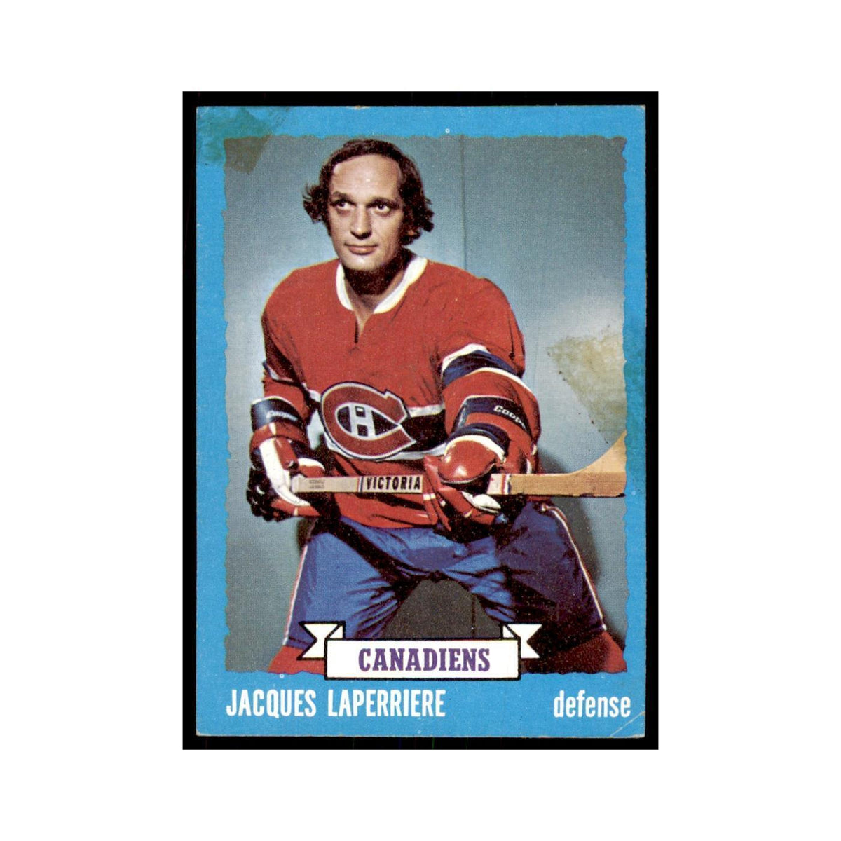 Jacques Laperriere 1973 Topps (damaged) #137 Hockey Cards Hockey Card Poor
