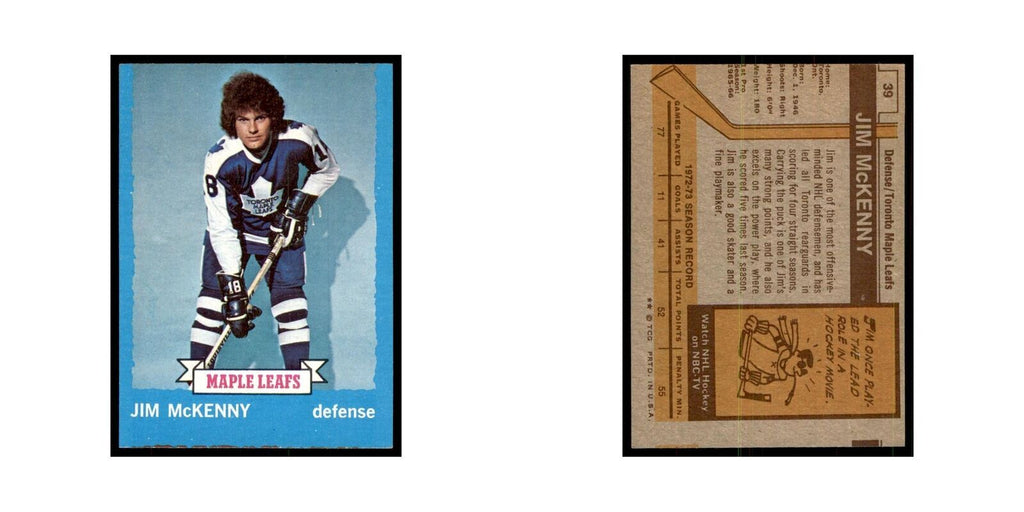 Jim McKenny 1973 Topps (damaged) #39 Hockey Cards Hockey Card Poor