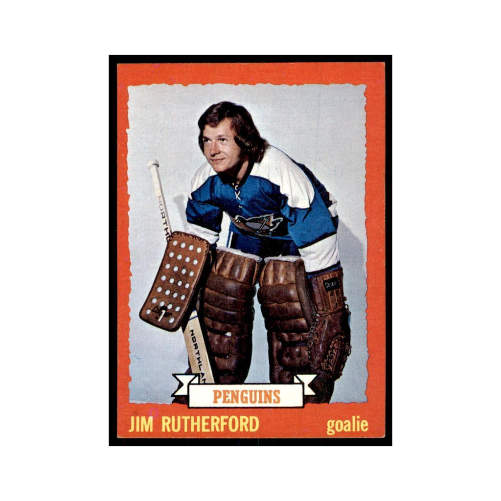 Jim Rutherford 1973 Topps (damaged) #59 Hockey Cards Hockey Card Poor