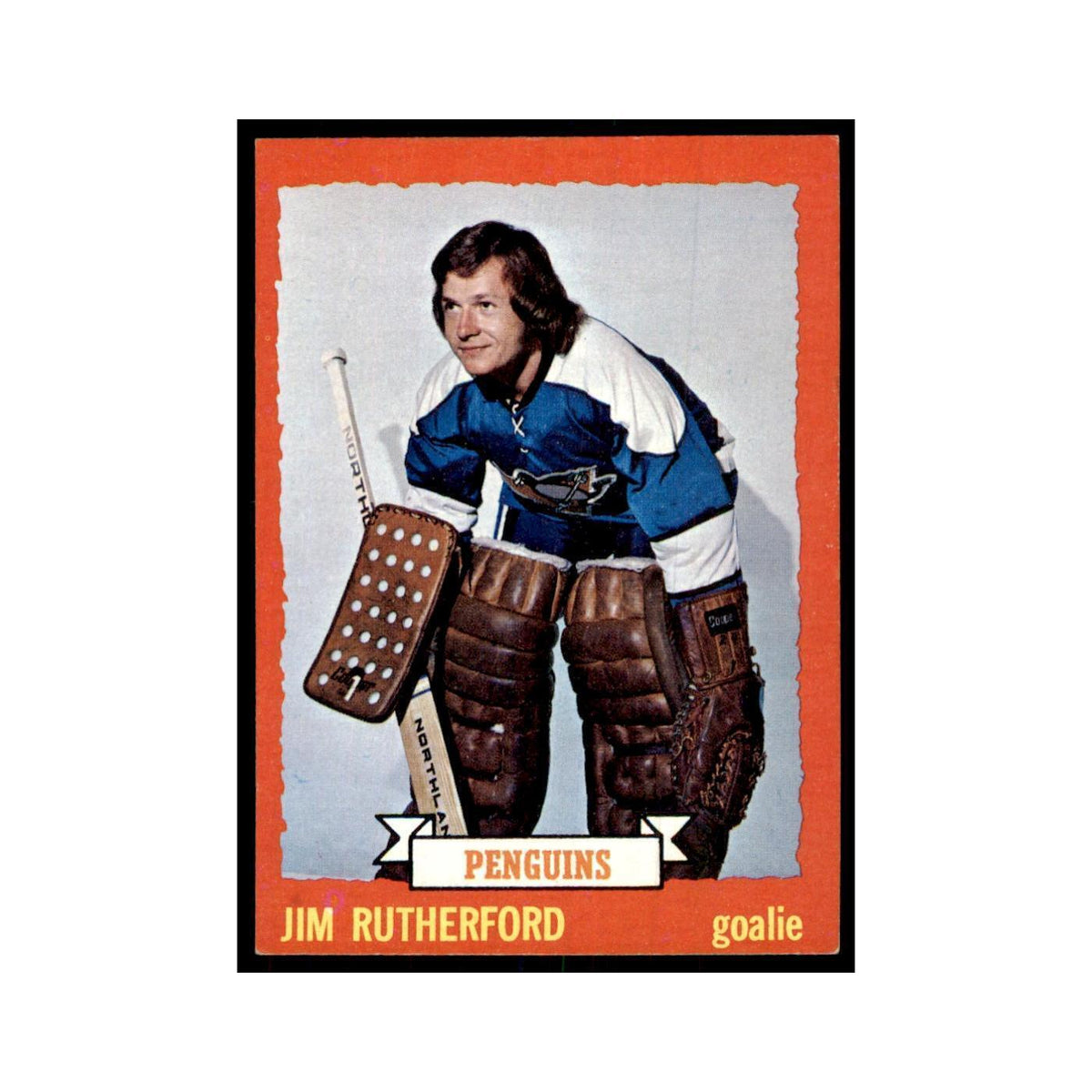 Jim Rutherford 1973 Topps (damaged) #59 Hockey Cards Hockey Card Poor