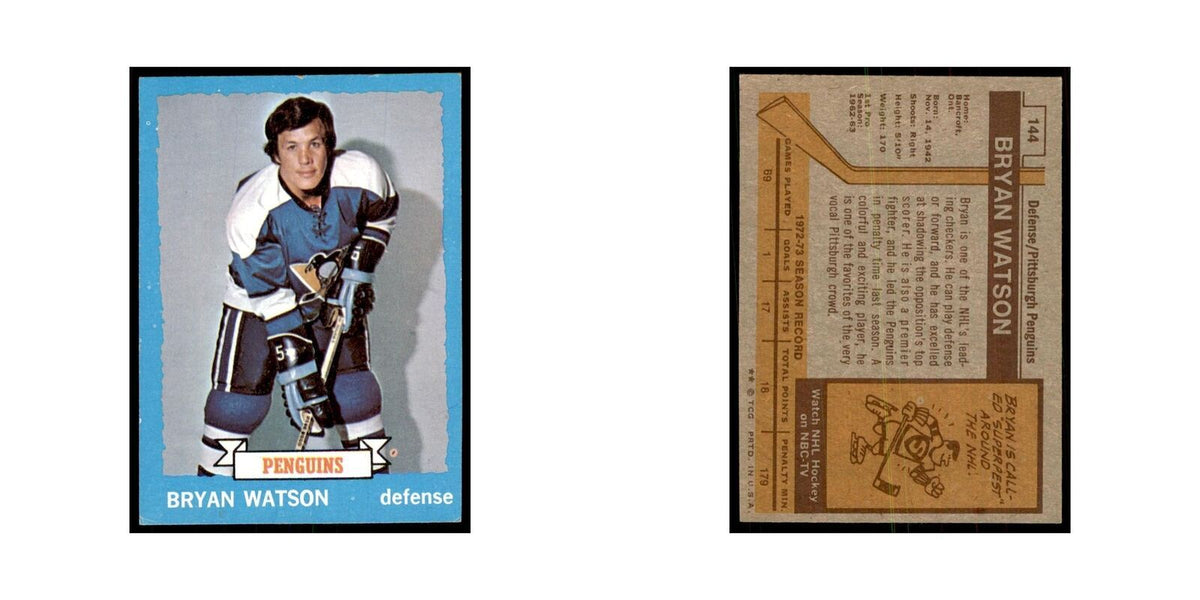 Bryan Watson 1973 Topps (damaged) #144 Hockey Cards Hockey Card Poor