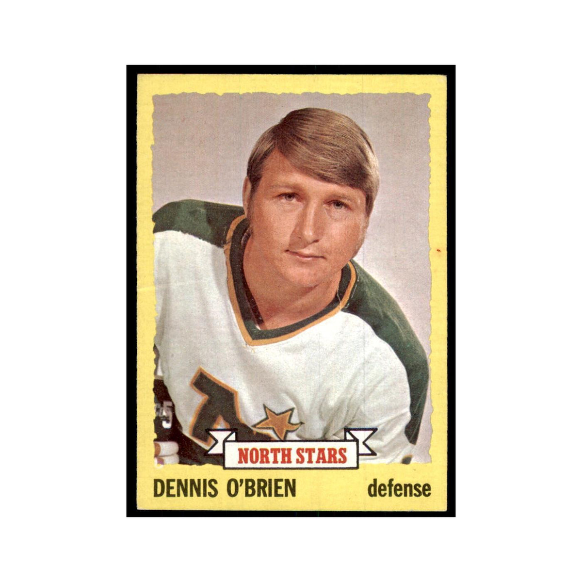 Dennis O'Brien 1973 Topps (damaged) #177 Hockey Cards Hockey Card Poor