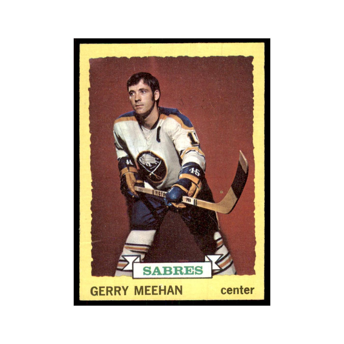 Gerry Meehan 1973 Topps (damaged) #22 Hockey Cards Hockey Card Poor