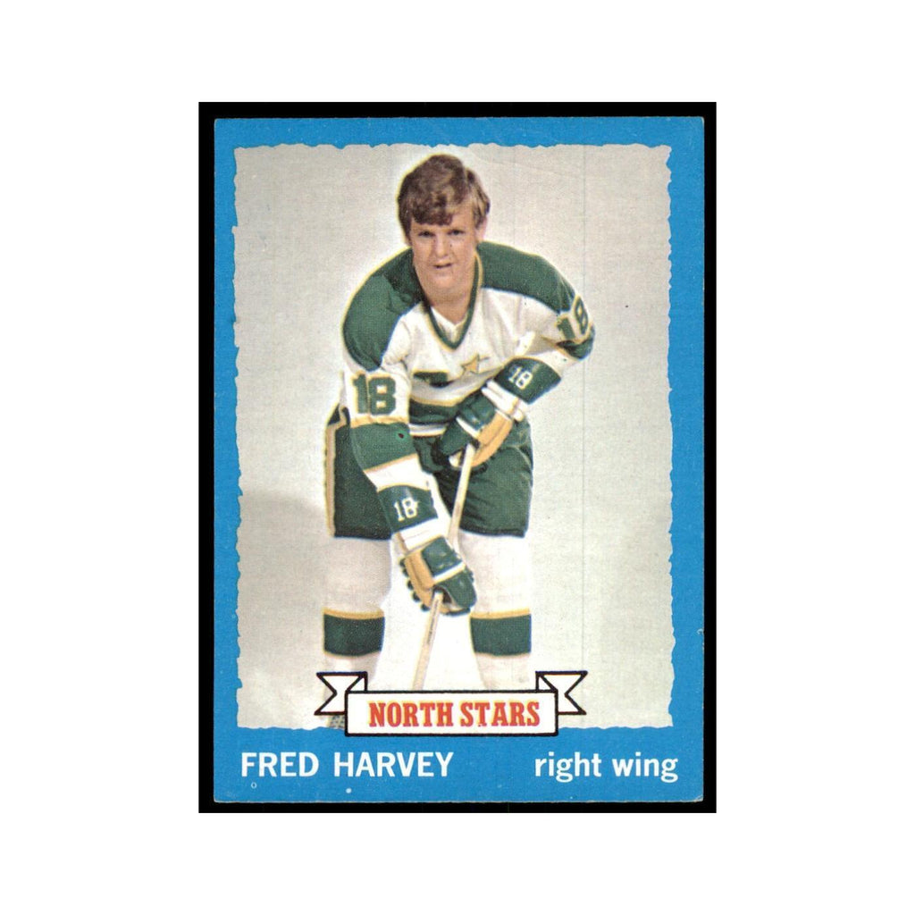 Fred Harvey 1973 Topps (damaged) #78 Hockey Cards Hockey Card Poor