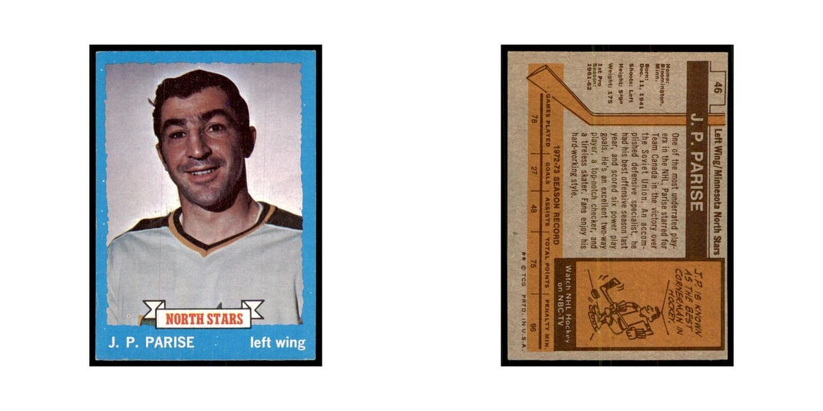 J.P. Parise 1973 Topps (damaged) #46 Hockey Cards Hockey Card Poor