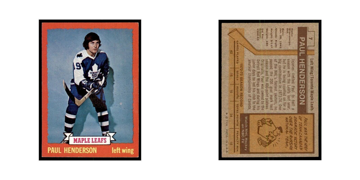 Paul Henderson 1973 Topps (damaged) #7 Hockey Cards Hockey Card Poor