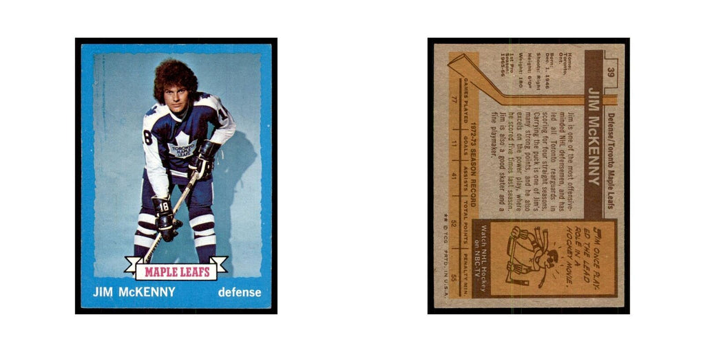 Jim McKenny 1973 Topps (damaged) #39 Hockey Cards Hockey Card Poor