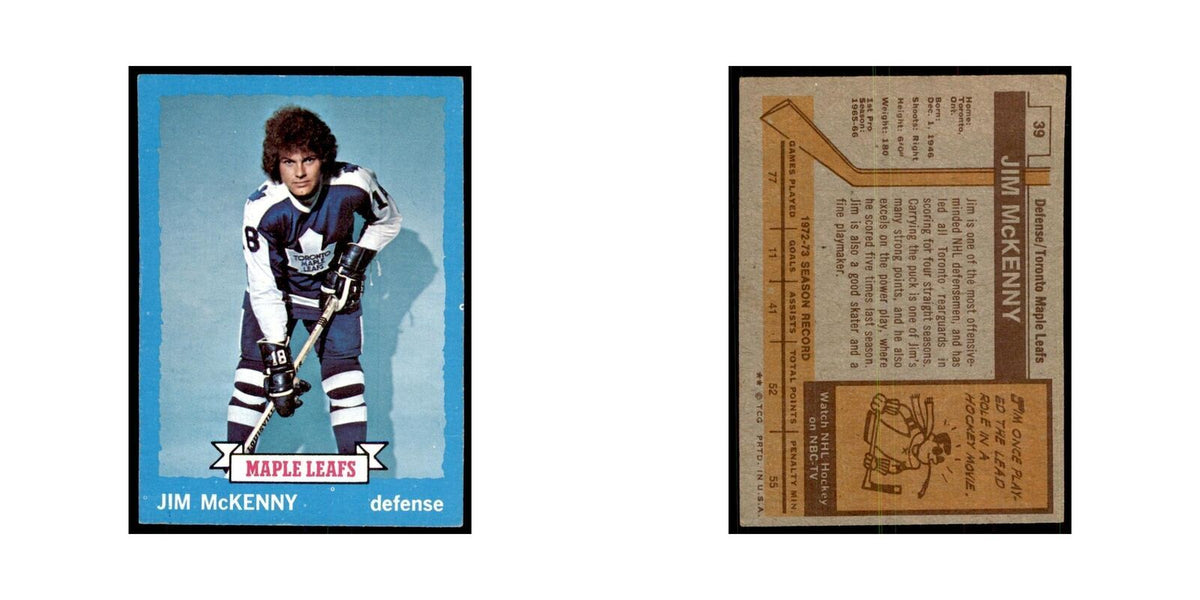 Jim McKenny 1973 Topps (damaged) #39 Hockey Cards Hockey Card Poor