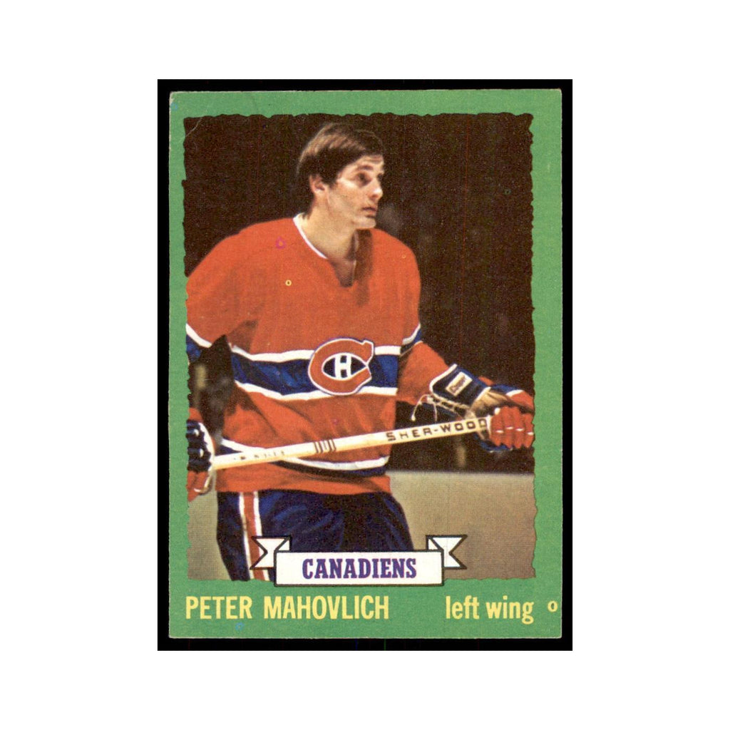 Peter Mahovlick 1973 Topps (damaged) #186 Hockey Cards Hockey Card Poor