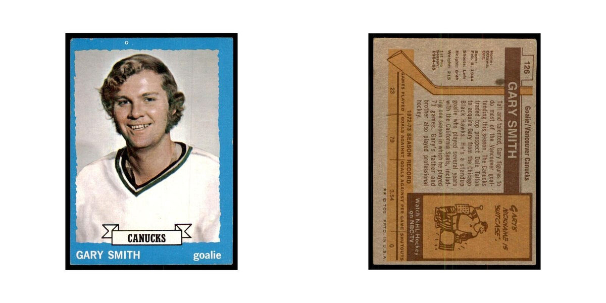 Gary Smith 1973 Topps (damaged) #126 Hockey Cards Hockey Card Poor