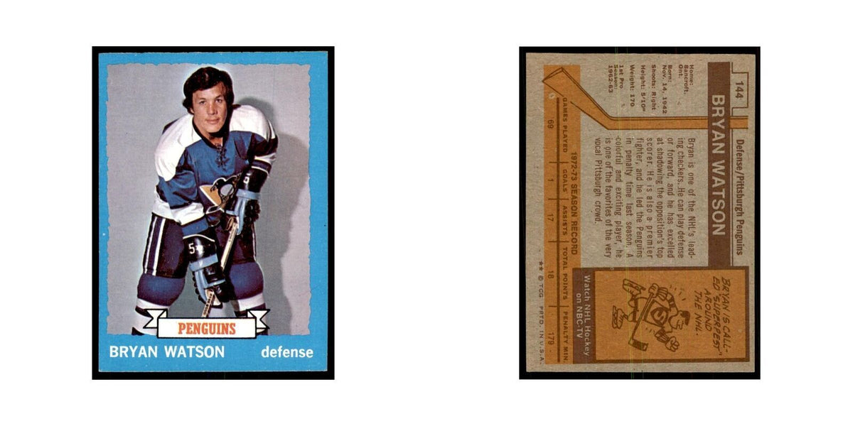 Bryan Watson 1973 Topps (damaged) #144 Hockey Cards Hockey Card Poor
