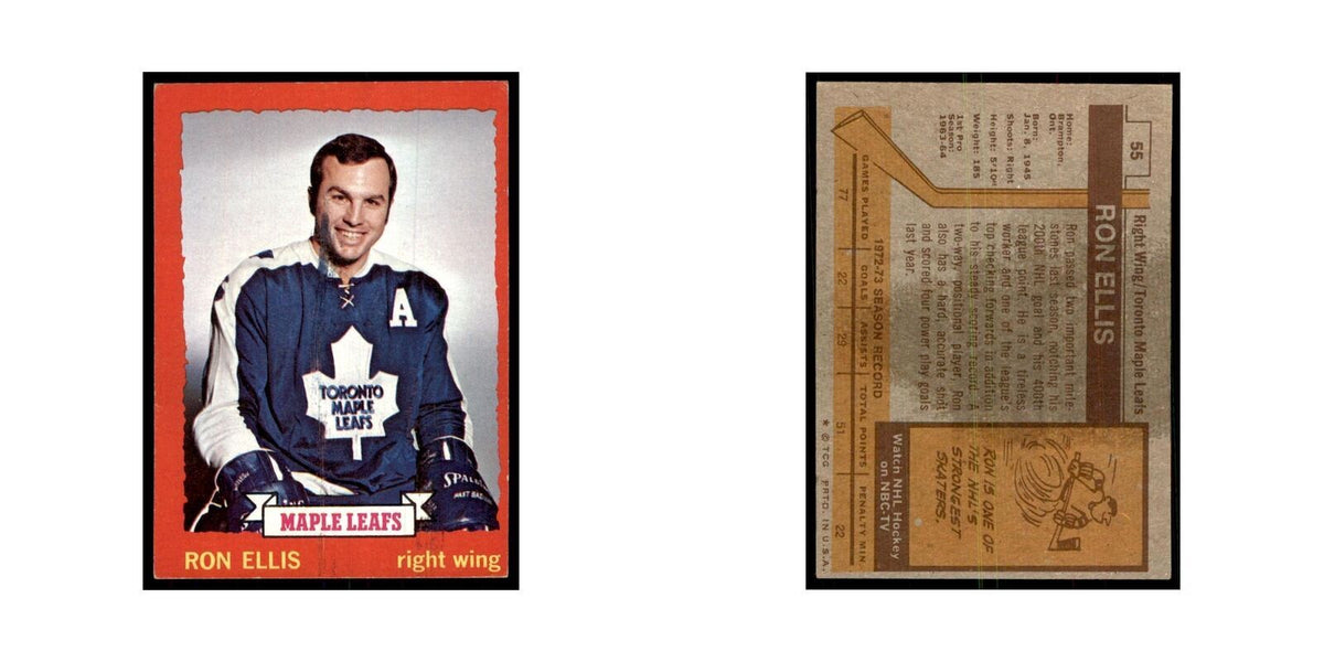 Ron Ellis 1973 Topps (damaged) #55 Hockey Cards Hockey Card Poor