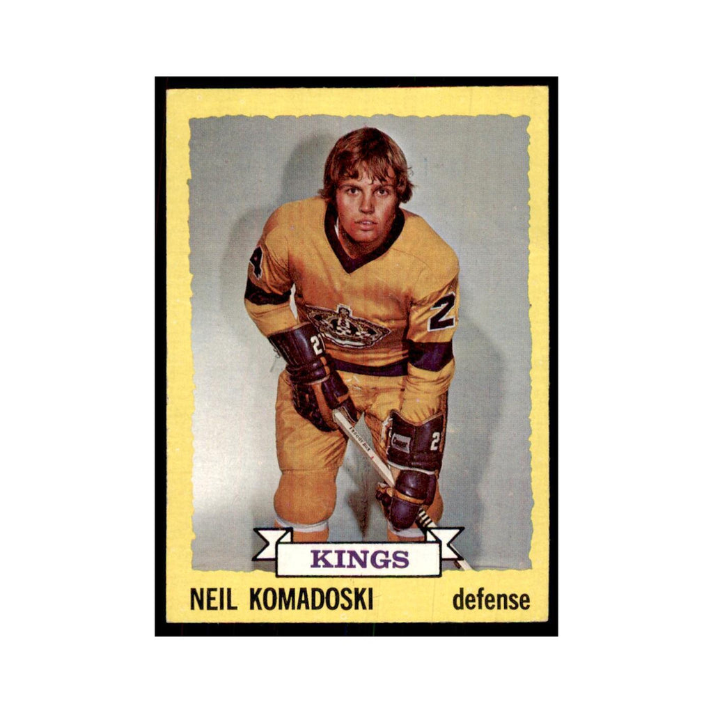 Neil Komadoski 1973 Topps (damaged) #16 Hockey Cards Hockey Card Poor