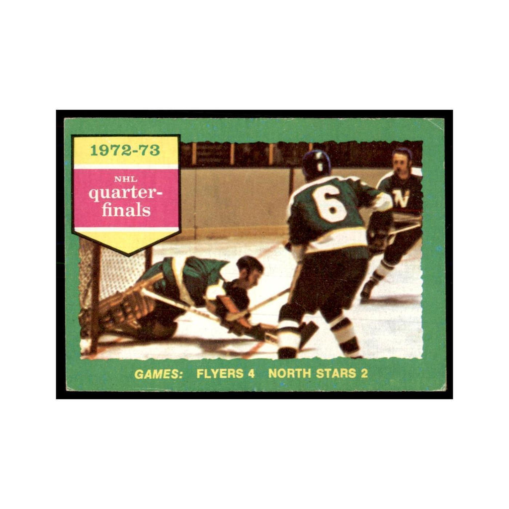 Flyers North Stars 1973 Topps (damaged) #192 Hockey Cards Hockey Card Poor