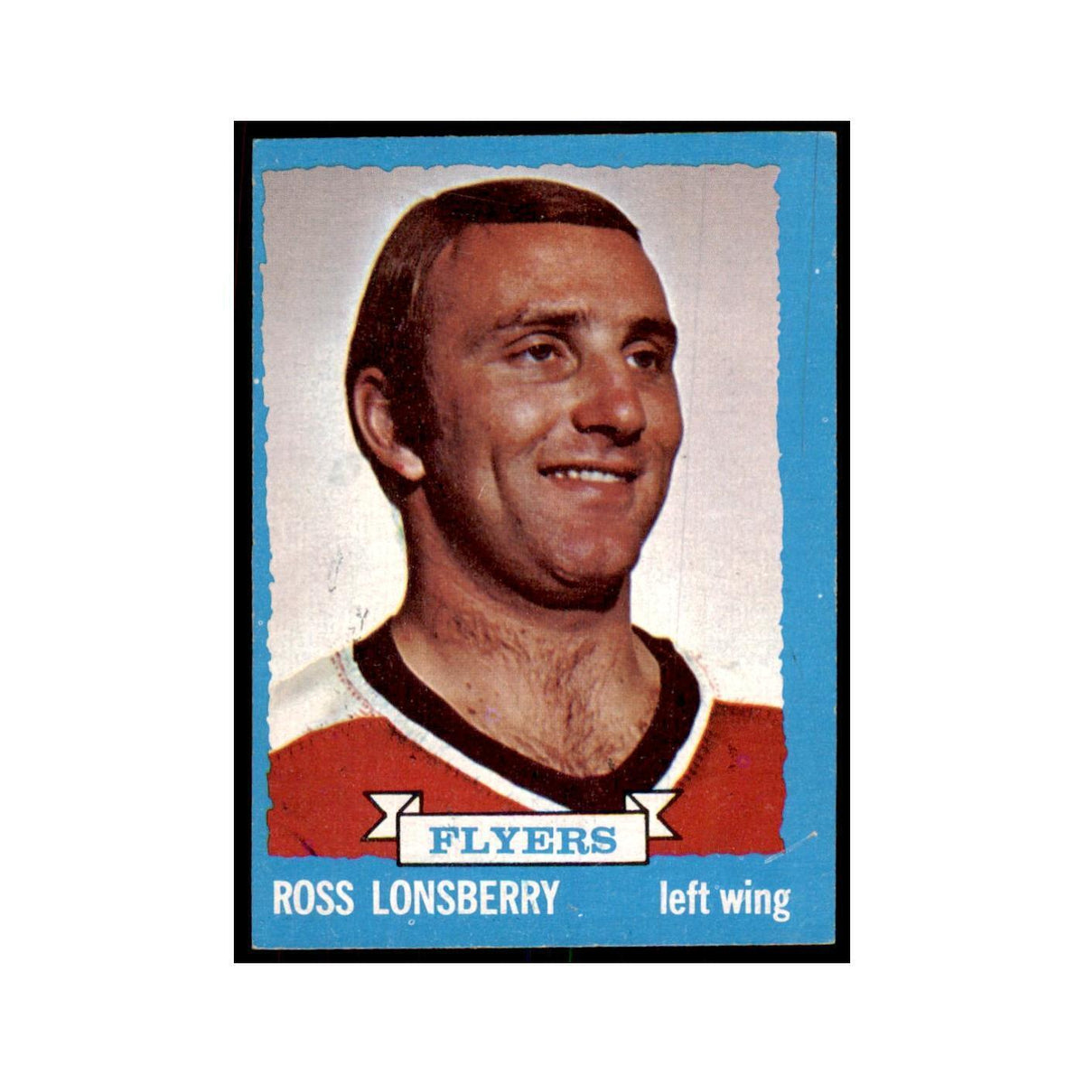 Ross Lonsberry 1973 Topps (damaged) #36 Hockey Cards Hockey Card Poor