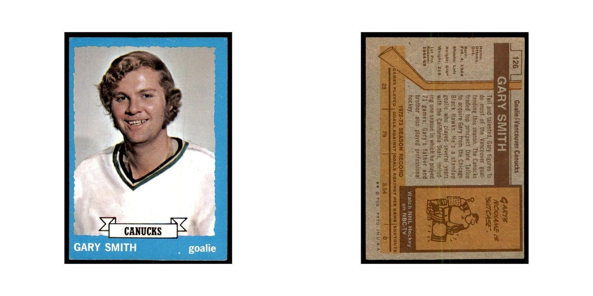 Gary Smith 1973 Topps (damaged) #126 Hockey Cards Hockey Card Poor