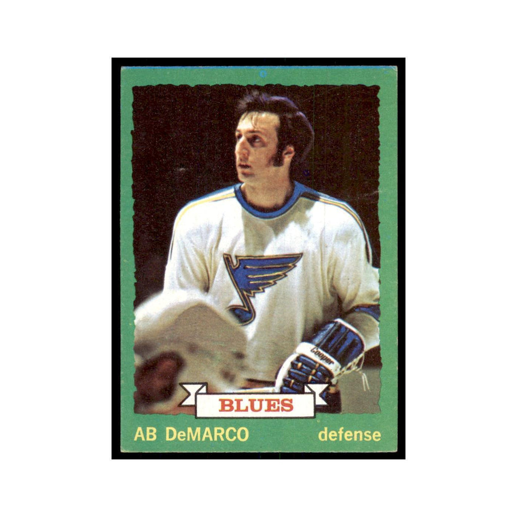 Ab DeMarco Jr. 1973 Topps (damaged) #118 Hockey Cards Hockey Card Poor