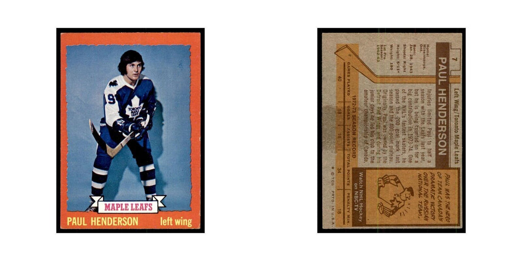 Paul Henderson 1973 Topps (damaged) #7 Hockey Cards Hockey Card Poor