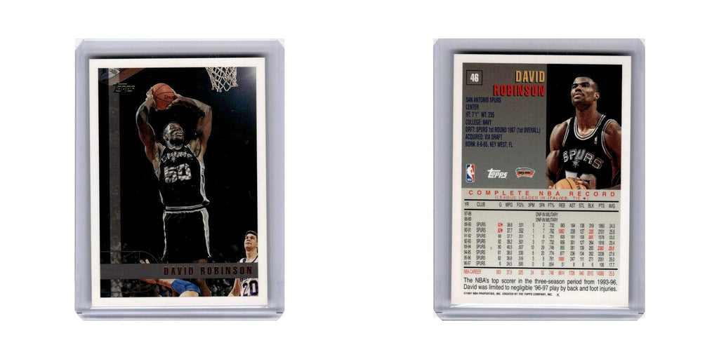 David Robinson 1997 Topps #46 San Antonio Spurs Basketball Card NM