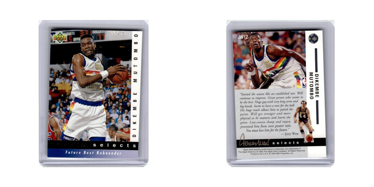 Dikembe Mutombo 1992 Upper Deck Jerry West Selects #JW12 Denver Nuggets NM