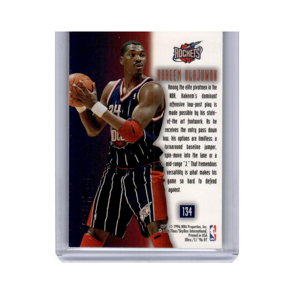 Hakeem Olajuwon 1996 Fleer Ultra #134 Houston Rockets Basketball Card NM