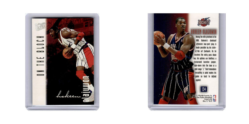 Hakeem Olajuwon 1996 Fleer Ultra #134 Houston Rockets Basketball Card NM