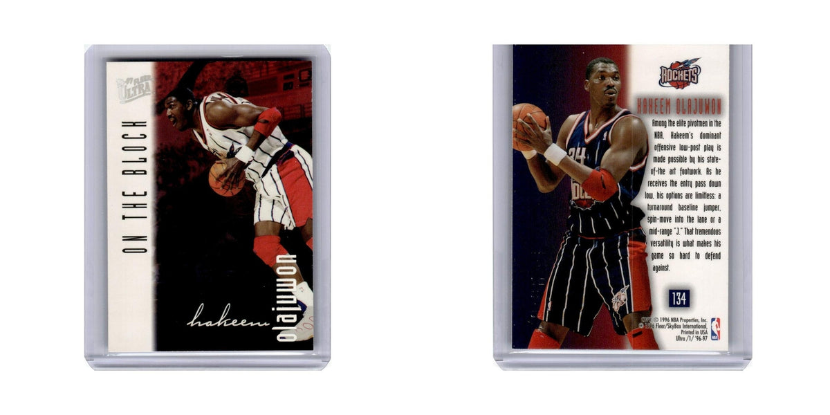 Hakeem Olajuwon 1996 Fleer Ultra #134 Houston Rockets Basketball Card NM